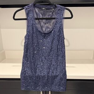 Mexx Navy Sequin Tank Top. Size M